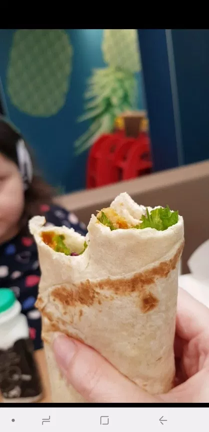 McDonald's spicy veggie wrap